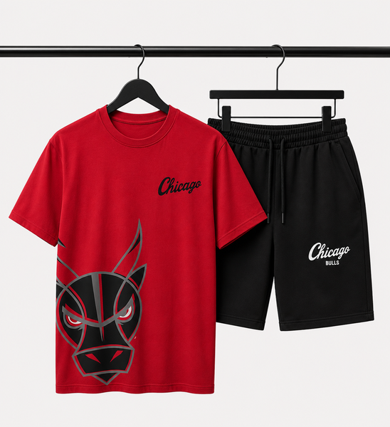 Чоловічий літній комплект футболка, шорти, Chicago Bulls, XS CB02 фото