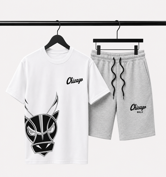Чоловічий літній комплект футболка, шорти, Chicago Bulls, XS CB06 фото